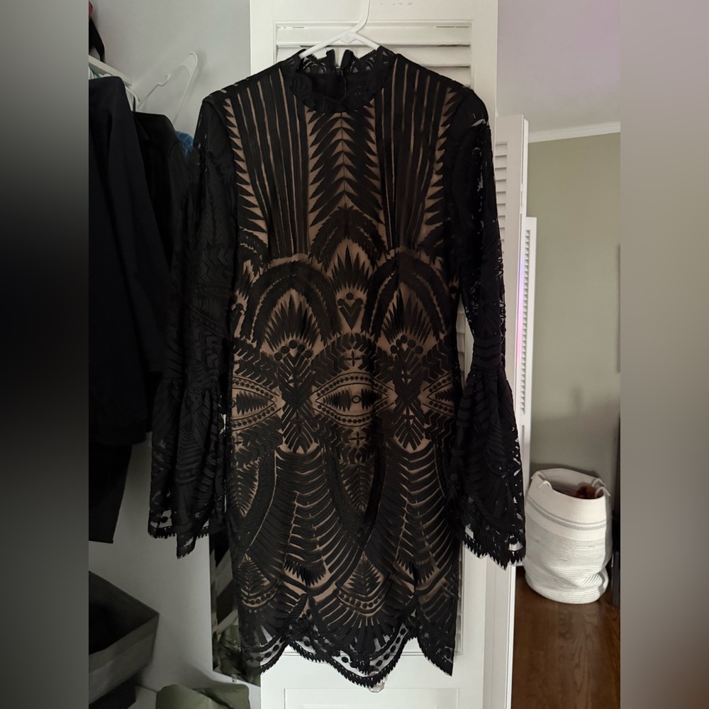 Bardot Black Lace Dress